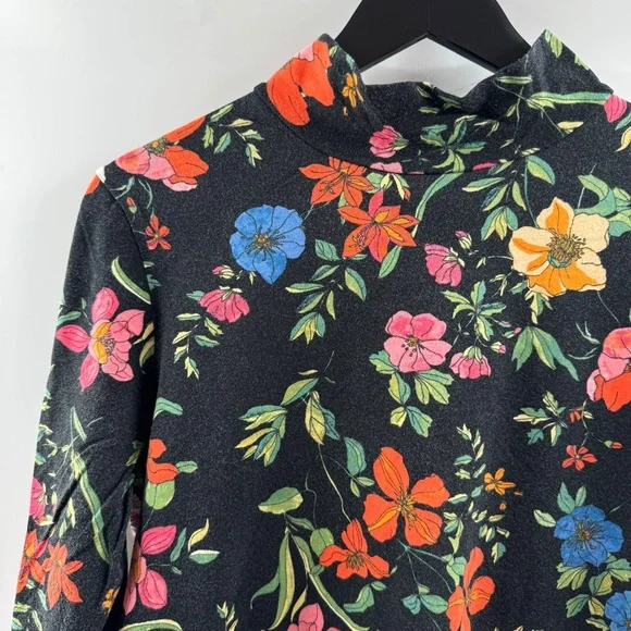 Maeve by Anthropologie Floral Turtleneck Top Size Large - Picture 2 of 8